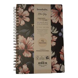Bossbabe Floral Planning Calendar 15 Months Tabs